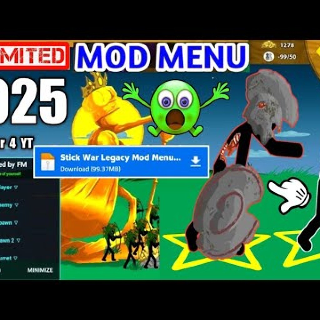 Hack Stick War Legacy: Tùy chỉnh Menu Mod, Kiểm soát Zombie, Vô hạn Gems và Gold, Kim cương, Nâng cấp và Chế độ Thần thánh Hack Stick War Legacy: Tùy chỉnh Menu Mod, Kiểm soát Zombie, Vô hạn Gems và Gold, Kim cương, Nâng cấp và Chế độ Thần thánh