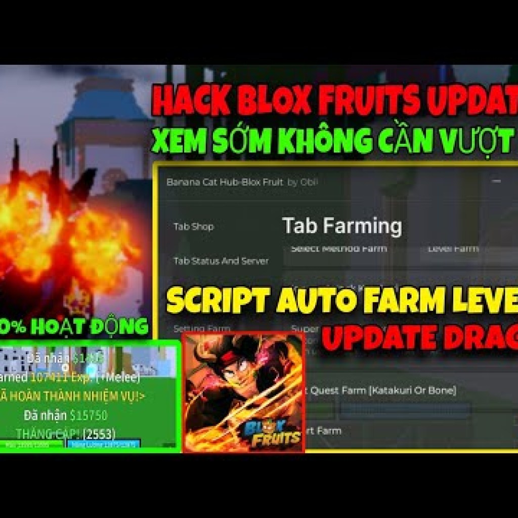 Hướng dẫn Hack Dragon Script Auto Farm Level Dragon Blox Fruits Update 22 Dragon Rework Hướng dẫn Hack Dragon Script Auto Farm Level Dragon Blox Fruits Update 22 Dragon Rework