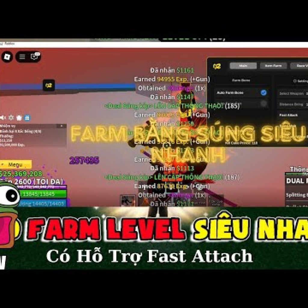 Hướng dẫn Hack Blox Fruit Update 22 trên máy tính bằng Farm Bot súng siêu nhanh trong 1 giây Hướng dẫn Hack Blox Fruit Update 22 trên máy tính bằng Farm Bot súng siêu nhanh trong 1 giây
