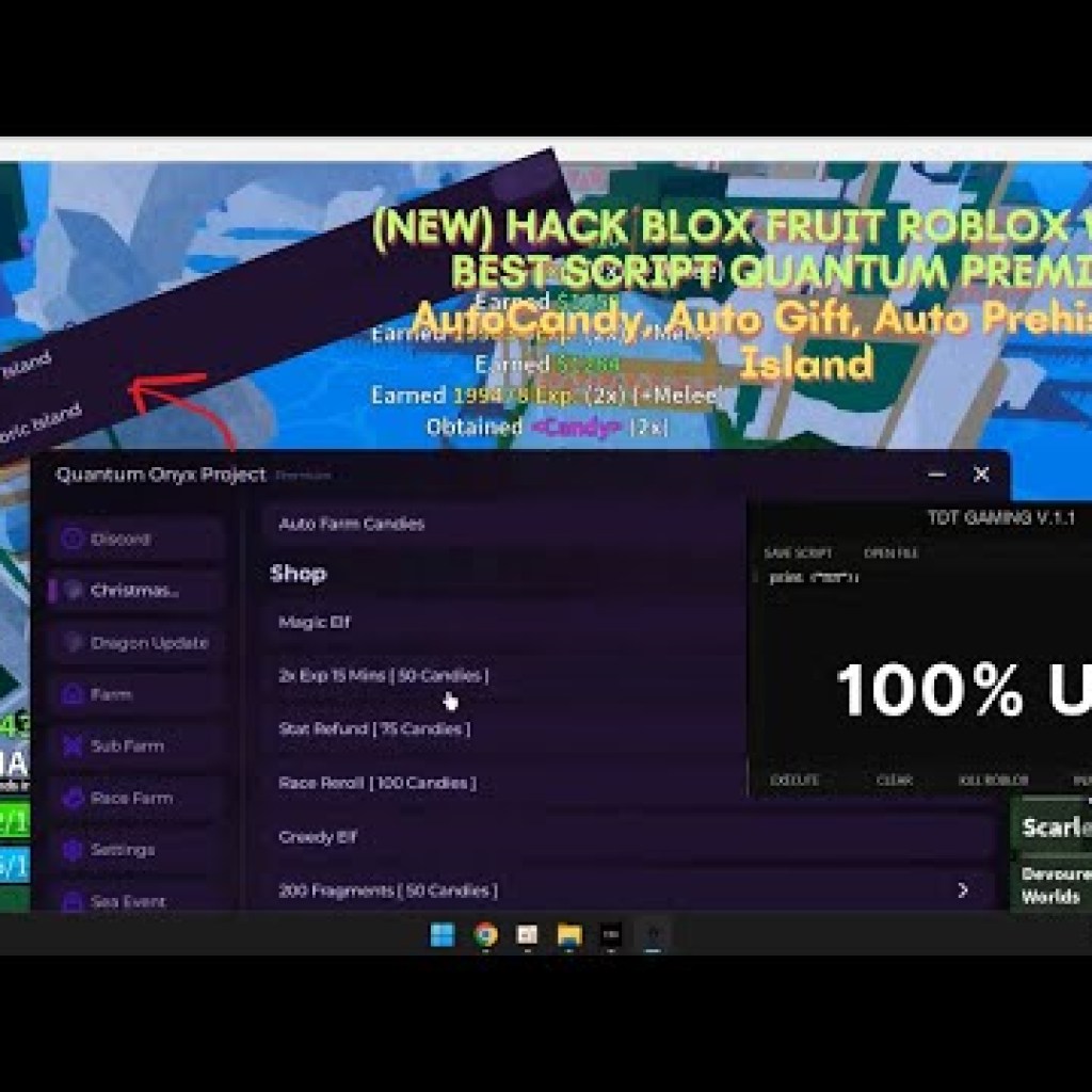 Cách Hack Blox Fruit AutoFarmAutoGiftAutoPrehistoric trên PC Update Giáng Sinh với TDTGAMING Cách Hack Blox Fruit AutoFarmAutoGiftAutoPrehistoric trên PC Update Giáng Sinh với TDTGAMING