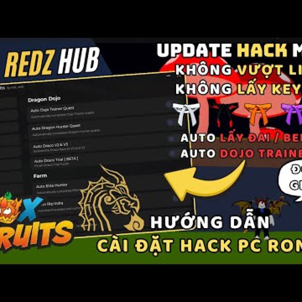 Hướng dẫn cài đặt hack Blox Fruits không cần key để tự động lấy đai Belt Redz Hub vô cùng VIP trên máy tính PC – Ronix Hướng dẫn cài đặt hack Blox Fruits không cần key để tự động lấy đai Belt Redz Hub vô cùng VIP trên máy tính PC – Ronix