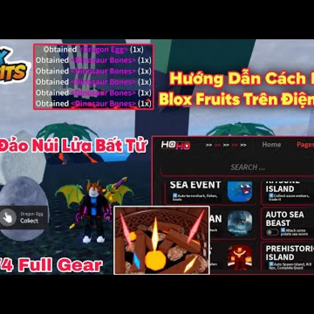 Hướng dẫn hack Bloxfruits VNG với hoho hub auto farm đảo núi lửa up v4 full gear dễ dàng Hướng dẫn hack Bloxfruits VNG với hoho hub auto farm đảo núi lửa up v4 full gear dễ dàng