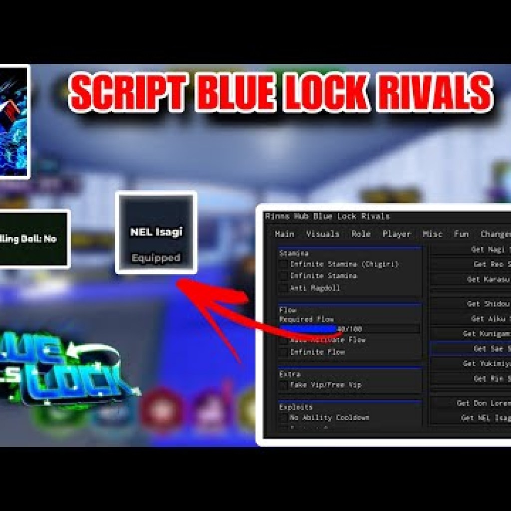 Hướng dẫn Hack Blue Lock Rivals trên điện thoại với NEL Isagi Auto Dribble HitBox Ball Anti Ragdoll Hướng dẫn Hack Blue Lock Rivals trên điện thoại với NEL Isagi Auto Dribble HitBox Ball Anti Ragdoll