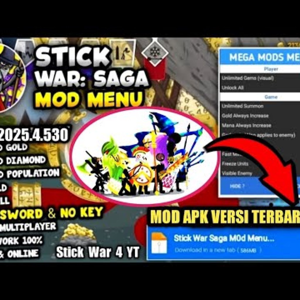 Cập Nhật Stick War Saga Menu V20254530 – Stick War 3 Mod Menu Không Mật Khẩu Không Key Cập Nhật Stick War Saga Menu V20254530 – Stick War 3 Mod Menu Không Mật Khẩu Không Key