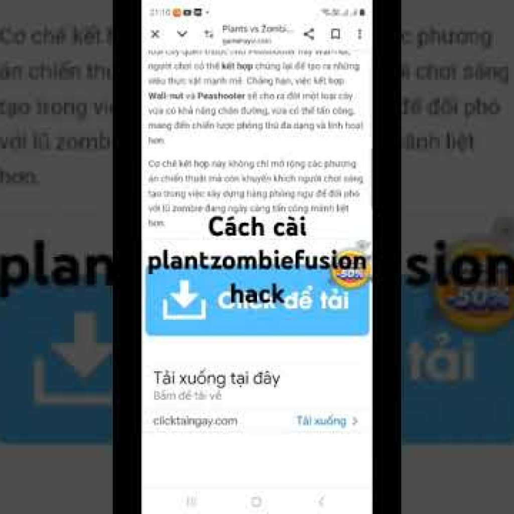 Hướng dẫn tải hack Plantzombiefusion trên Gamehayvlcom Hướng dẫn tải hack Plantzombiefusion trên Gamehayvlcom