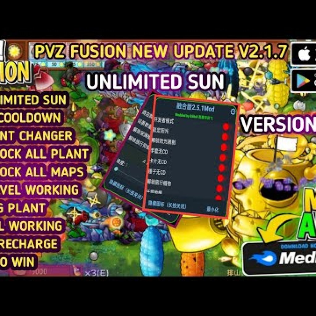 PLANTS VS ZOMBIES FUSION MOD MENU APK PHIÊN BẢN MỚI NHẤT 217 l MỞ KHÓA TẤT CẢ CÂY TRỒNG l NẮNG VÔ HẠN PLANTS VS ZOMBIES FUSION MOD MENU APK PHIÊN BẢN MỚI NHẤT 217 l MỞ KHÓA TẤT CẢ CÂY TRỒNG l NẮNG VÔ HẠN