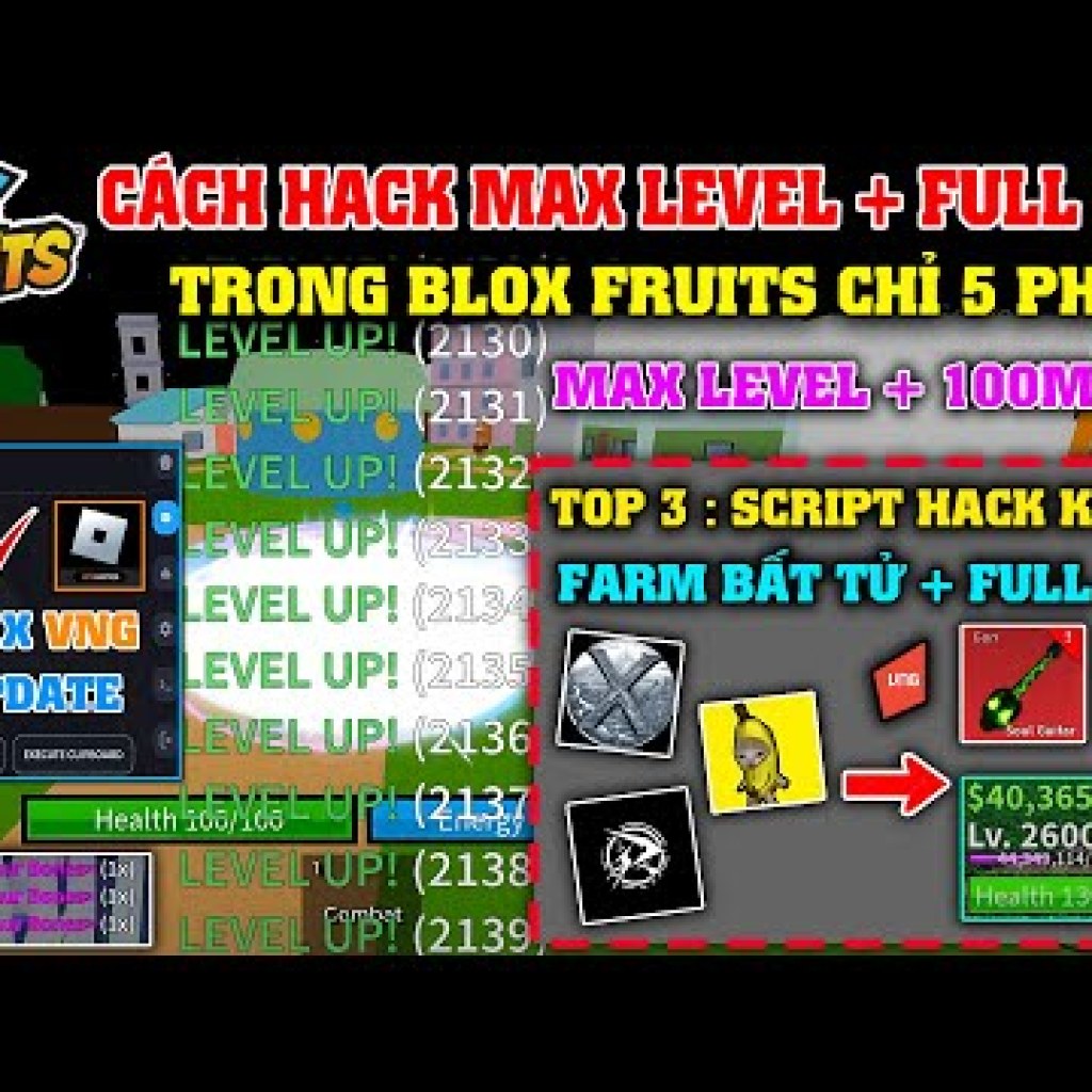 Hướng dẫn Hack Max Level và Full item trong Blox Fruits 24 với 3 Script Kaitun Vip Hỗ Trợ Từ A đến Z Hướng dẫn Hack Max Level và Full item trong Blox Fruits 24 với 3 Script Kaitun Vip Hỗ Trợ Từ A đến Z