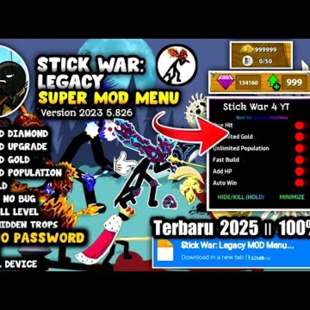 Stick War Legacy Mod Menu Apk Phiên bản mới nhất 20235826 – Tuyệt phẩm chiến tranh gậy Stick War Legacy Mod Menu Apk Phiên bản mới nhất 20235826 – Tuyệt phẩm chiến tranh gậy