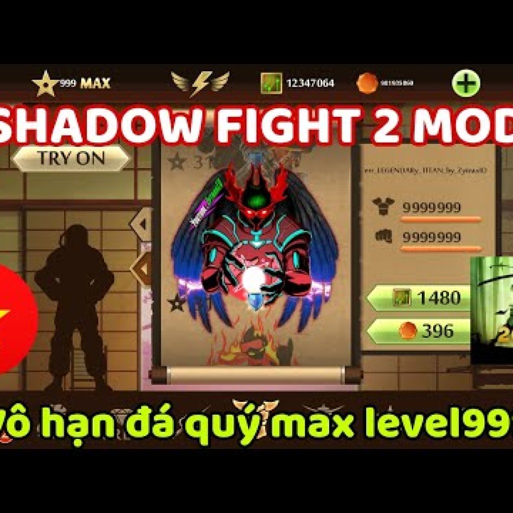 Shadow Fight 2 Hack APK MOD Menu VIP: Max Level, Vô Hạn Tiền và Vũ Khí Shadow Fight 2 Hack APK MOD Menu VIP: Max Level, Vô Hạn Tiền và Vũ Khí