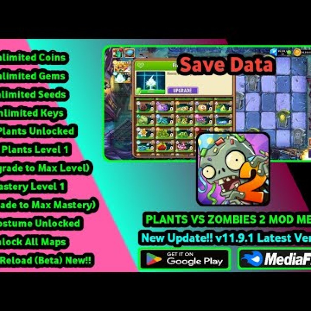 Tải Plants vs Zombies 2 Mod APK 1191 – Tất cả cây thực vật đã mở khóa, cấp độ tối đa, kim cương không giới hạn – Cập nhật mới nhất Tải Plants vs Zombies 2 Mod APK 1191 – Tất cả cây thực vật đã mở khóa, cấp độ tối đa, kim cương không giới hạn – Cập nhật mới nhất