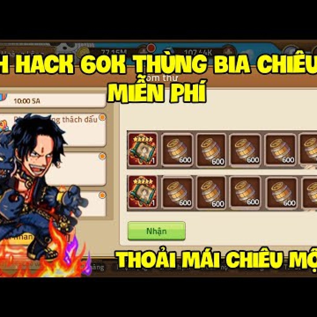 Huyền Thoại Hải Tặc: Cách Hack Nhận 60000 Thùng Bia Miễn Phí Mới Nhất 2025 – 100% Thành Công Huyền Thoại Hải Tặc: Cách Hack Nhận 60000 Thùng Bia Miễn Phí Mới Nhất 2025 – 100% Thành Công
