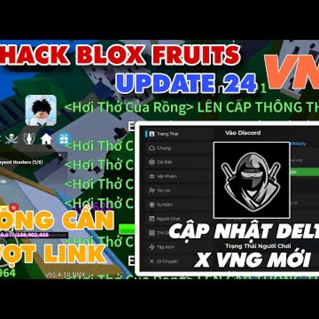 Hướng dẫn Hack Blox Fruit Update 24 Delta X VNG – Cách cập nhật các Hack VNG sau khi bị cấm Hướng dẫn Hack Blox Fruit Update 24 Delta X VNG – Cách cập nhật các Hack VNG sau khi bị cấm