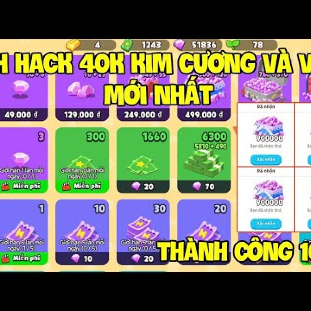 Cách Hack 60000 Kim Cương Miễn Phí trong Play Together từ CH Play thành công 100% Cách Hack 60000 Kim Cương Miễn Phí trong Play Together từ CH Play thành công 100%