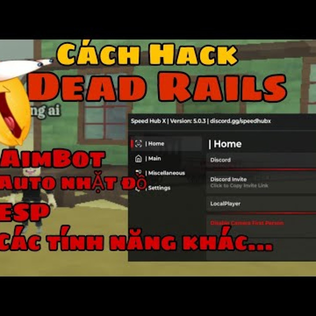 Cách Hack Dead Rails Siêu VIP: Không Cần Key, Auto Aimbot, ESP, Nhặt Đồ – Không Bị Ban, Không Bị Băng Cách Hack Dead Rails Siêu VIP: Không Cần Key, Auto Aimbot, ESP, Nhặt Đồ – Không Bị Ban, Không Bị Băng