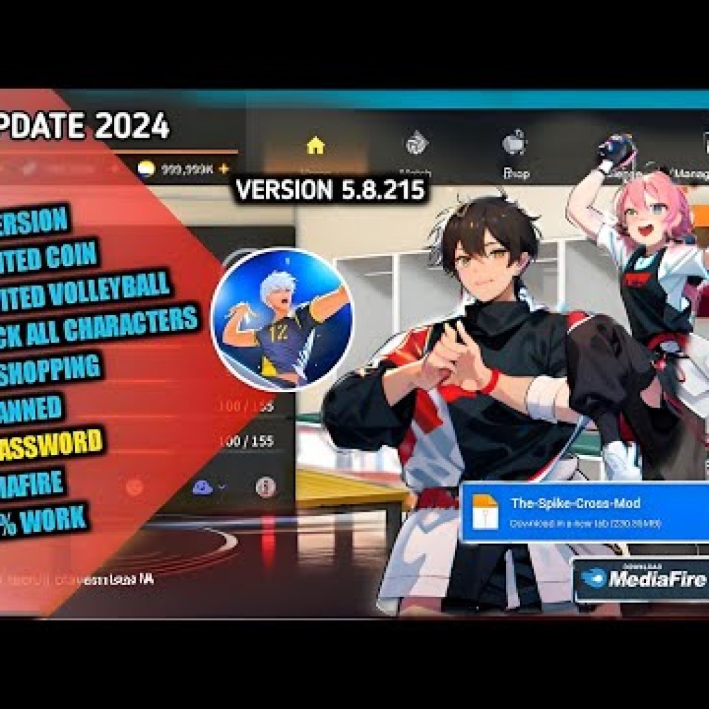 CẬP NHẬT TẢI SPIKE CROSS MOD APK V58215 MỚI NHẤT VỚI NHÂN VẬT RYUHYUN SSS S KUZYABX CẬP NHẬT TẢI SPIKE CROSS MOD APK V58215 MỚI NHẤT VỚI NHÂN VẬT RYUHYUN SSS S KUZYABX