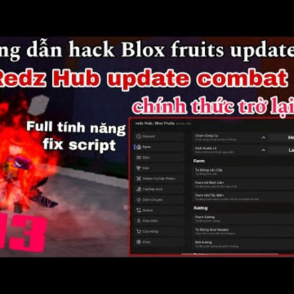 Hướng dẫn hack Blox fruits script redz hub update mới nhất – Redz Hub chính thức trở lại với đầy đủ menu Hướng dẫn hack Blox fruits script redz hub update mới nhất – Redz Hub chính thức trở lại với đầy đủ menu