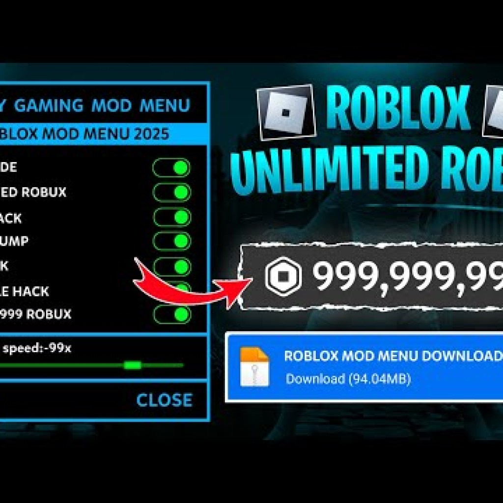 Roblox Mod Apk 2025 – Hack Unlimited Robux, Speed, Fly, Jump – Update mới nhất Roblox Mod Apk 2025 – Hack Unlimited Robux, Speed, Fly, Jump – Update mới nhất