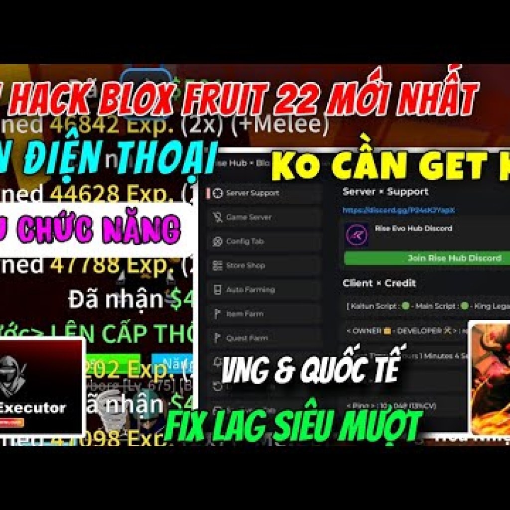 Cách hack blox fruit 22 vng mới nhất: Script auto farm nhiều chức năng, no key, fix lag siêu mượt Cách hack blox fruit 22 vng mới nhất: Script auto farm nhiều chức năng, no key, fix lag siêu mượt