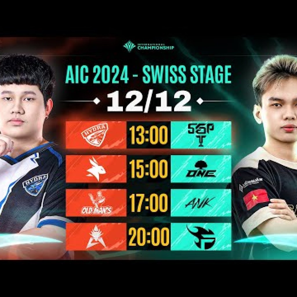 HD và SGP đấu với EA và ONE tại STAGE AIC 2024, HKA và FPT cùng tranh tài tại SWISS ngày 1212 HD và SGP đấu với EA và ONE tại STAGE AIC 2024, HKA và FPT cùng tranh tài tại SWISS ngày 1212