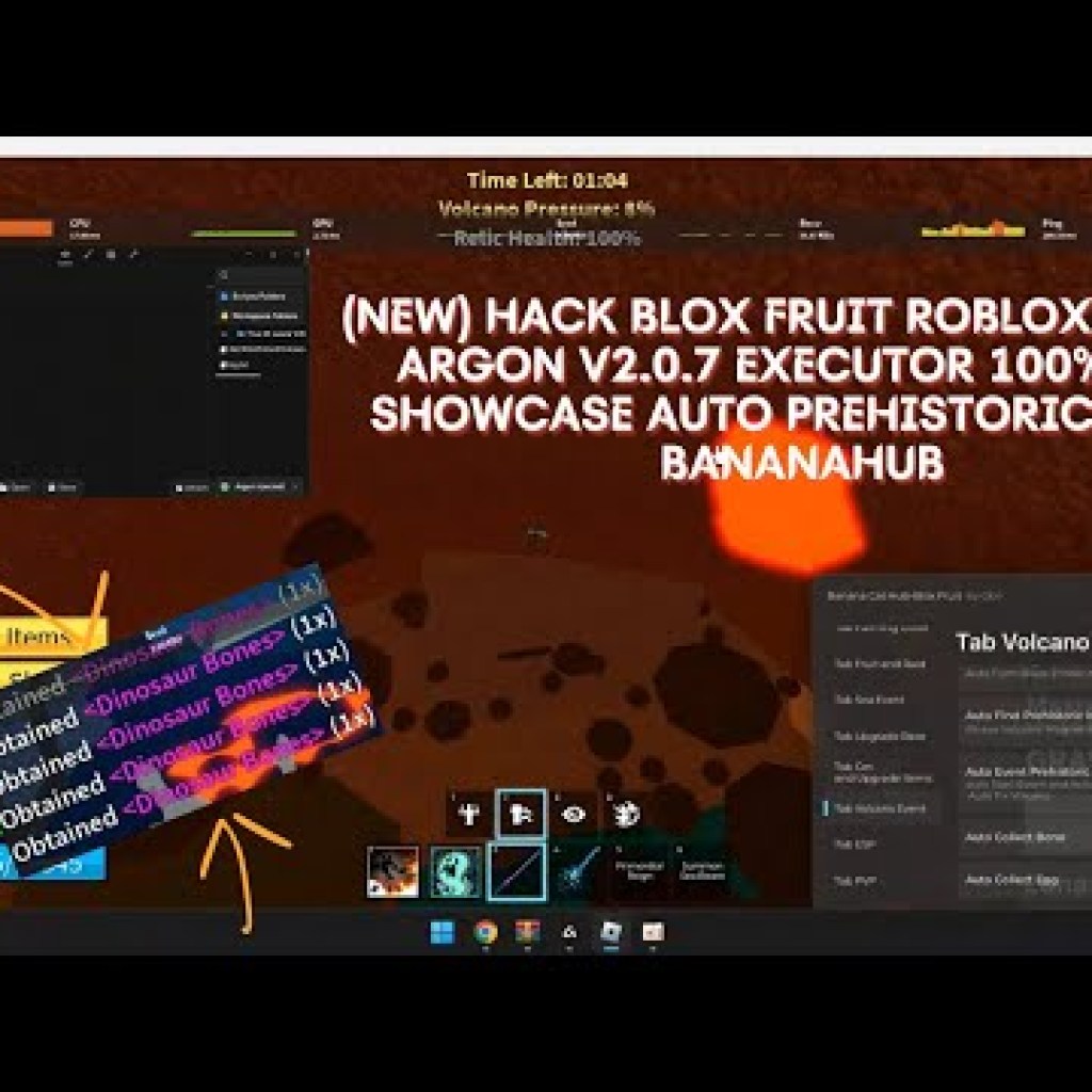 Hướng dẫn Hack Blox Fruit Auto Prehistoric với BananaHub trên PC Update bằng Argon 100 UNC Hướng dẫn Hack Blox Fruit Auto Prehistoric với BananaHub trên PC Update bằng Argon 100 UNC