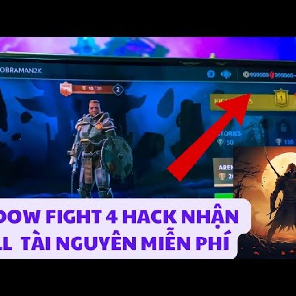 Shadow Fight 4 Mod APK: Tăng cường Vàng, Đá quý và Cấp độ tối đa Shadow Fight 4 Mod APK: Tăng cường Vàng, Đá quý và Cấp độ tối đa