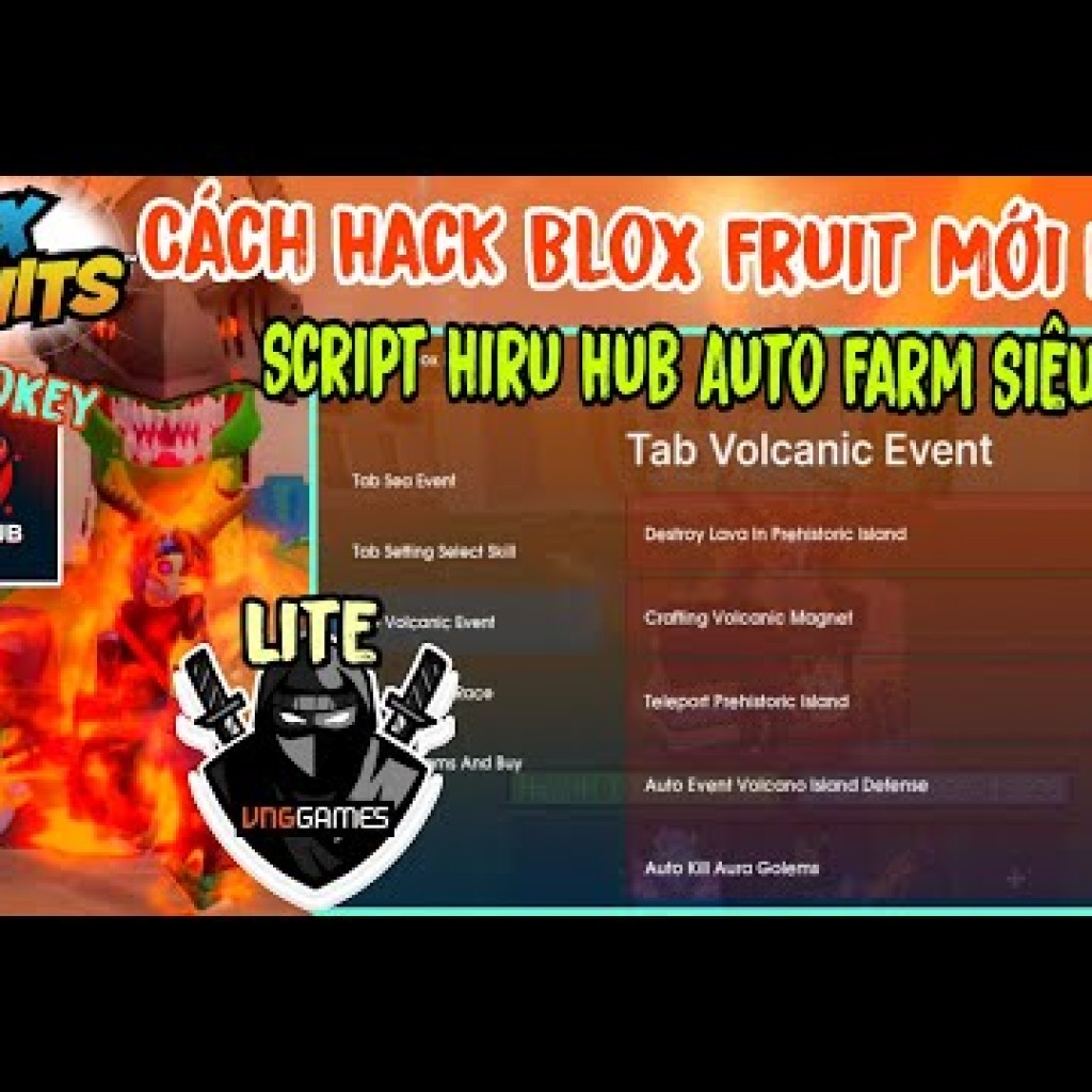 Script Hiru Hub NoKey 100 – Hack Blox Fruit Update 22 Mới Nhất, Tự Động Farm, Sự Kiện Núi Lửa Script Hiru Hub NoKey 100 – Hack Blox Fruit Update 22 Mới Nhất, Tự Động Farm, Sự Kiện Núi Lửa