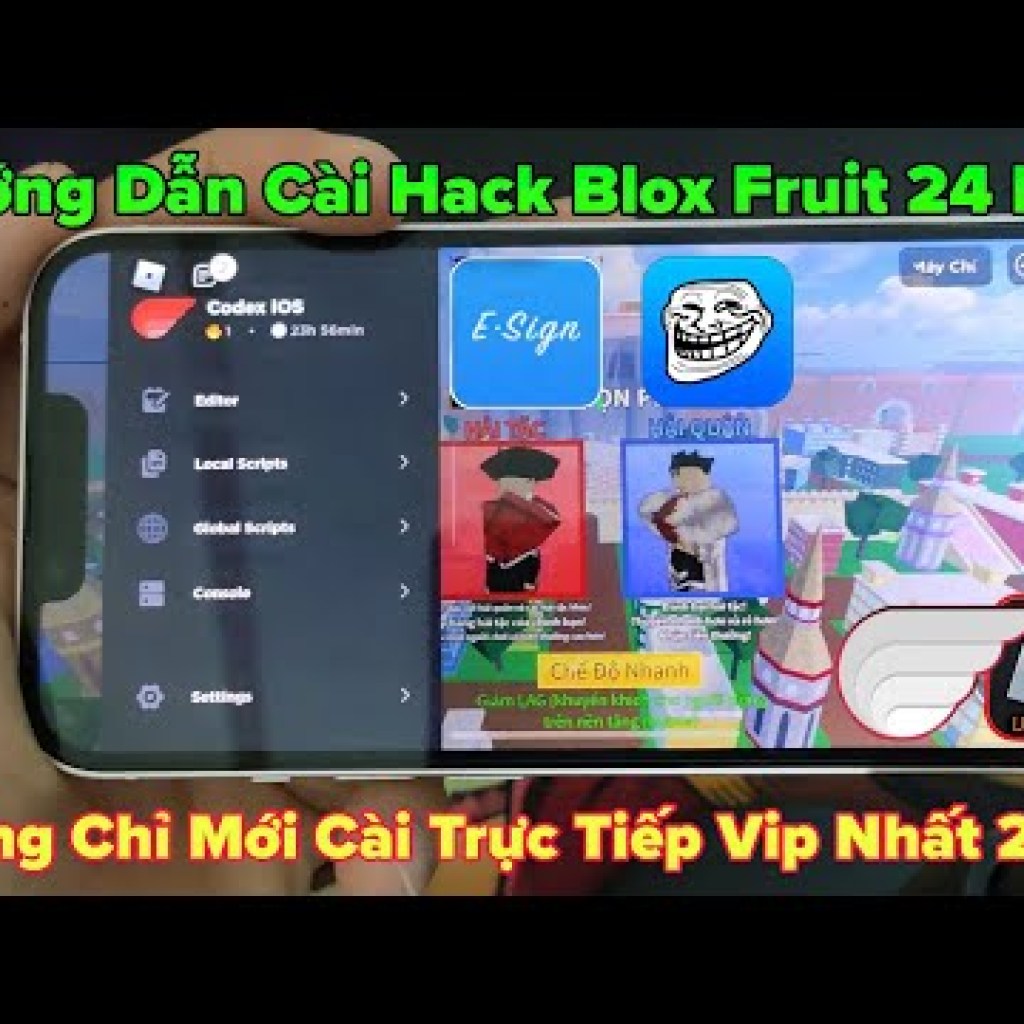 Hướng dẫn cài đặt hack Blox Fruit Delta VNG trên iPhone Esign FREE mới nhất năm 2025 Hướng dẫn cài đặt hack Blox Fruit Delta VNG trên iPhone Esign FREE mới nhất năm 2025