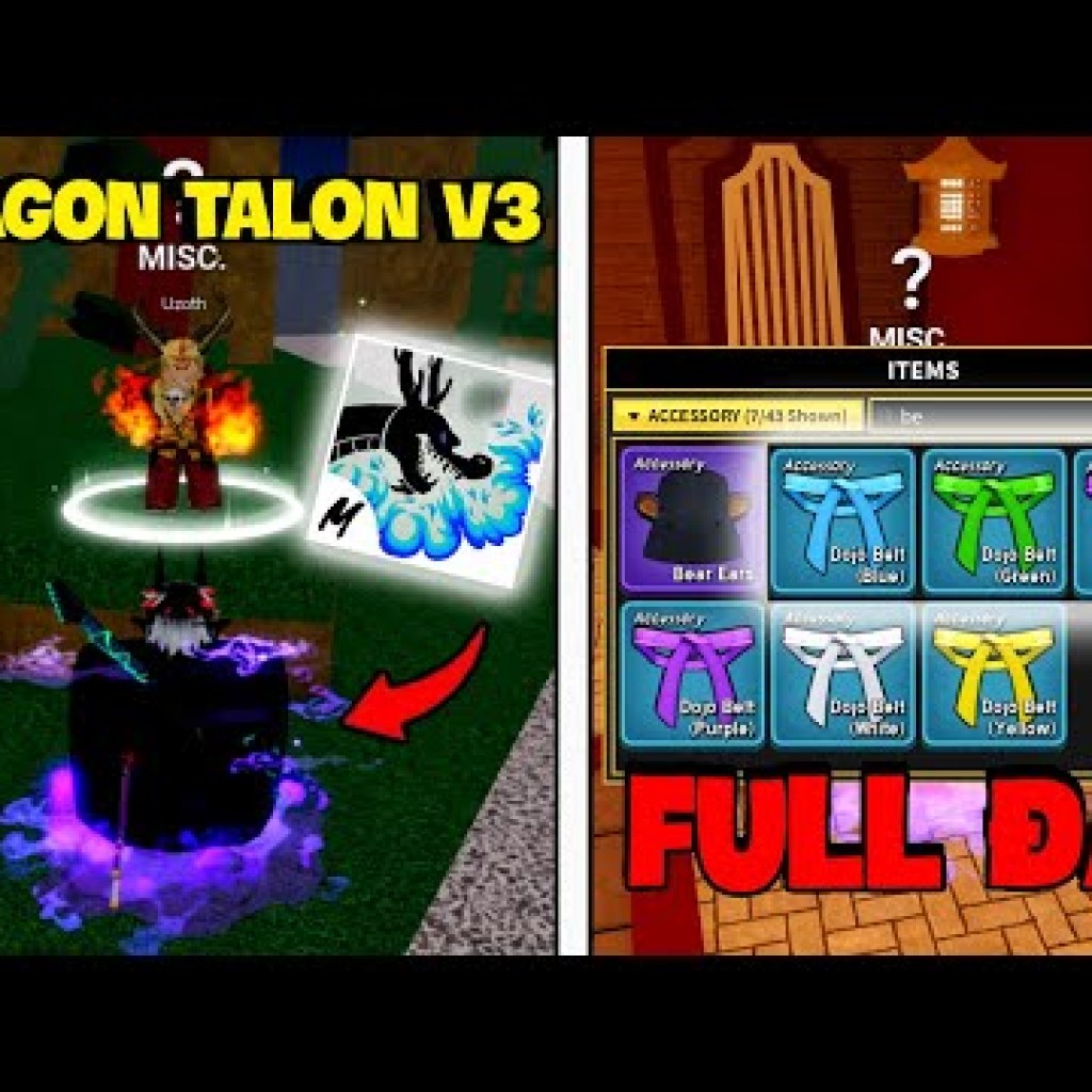 Cách Tăng Cấp DRAGON TALON V3 và Tìm 3 ĐAI Mới trong Update 22 Blox Fruit Blox Fruits Cách Tăng Cấp DRAGON TALON V3 và Tìm 3 ĐAI Mới trong Update 22 Blox Fruit Blox Fruits