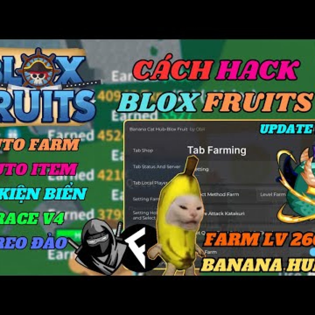 Cách Hack Blox Fruits 22 trên điện thoại với Menu Banana Hub, tự động farm cấp 2600 và tìm đảo Volcanic Cách Hack Blox Fruits 22 trên điện thoại với Menu Banana Hub, tự động farm cấp 2600 và tìm đảo Volcanic