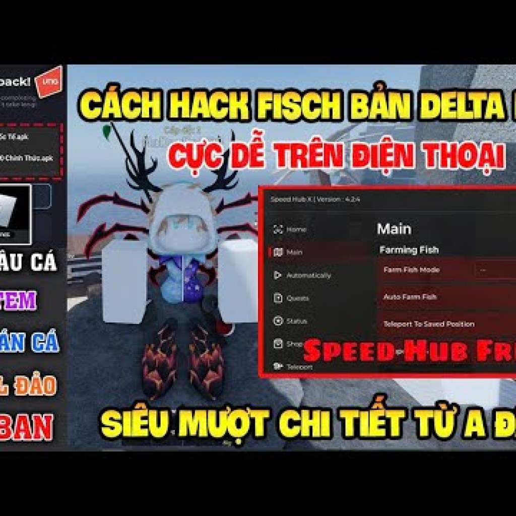 Cách Hack Roblox VNG Fish Fisch và Blox Fruit Delta x VNG trên điện thoại và máy tính, fix lag siêu mượt Cách Hack Roblox VNG Fish Fisch và Blox Fruit Delta x VNG trên điện thoại và máy tính, fix lag siêu mượt