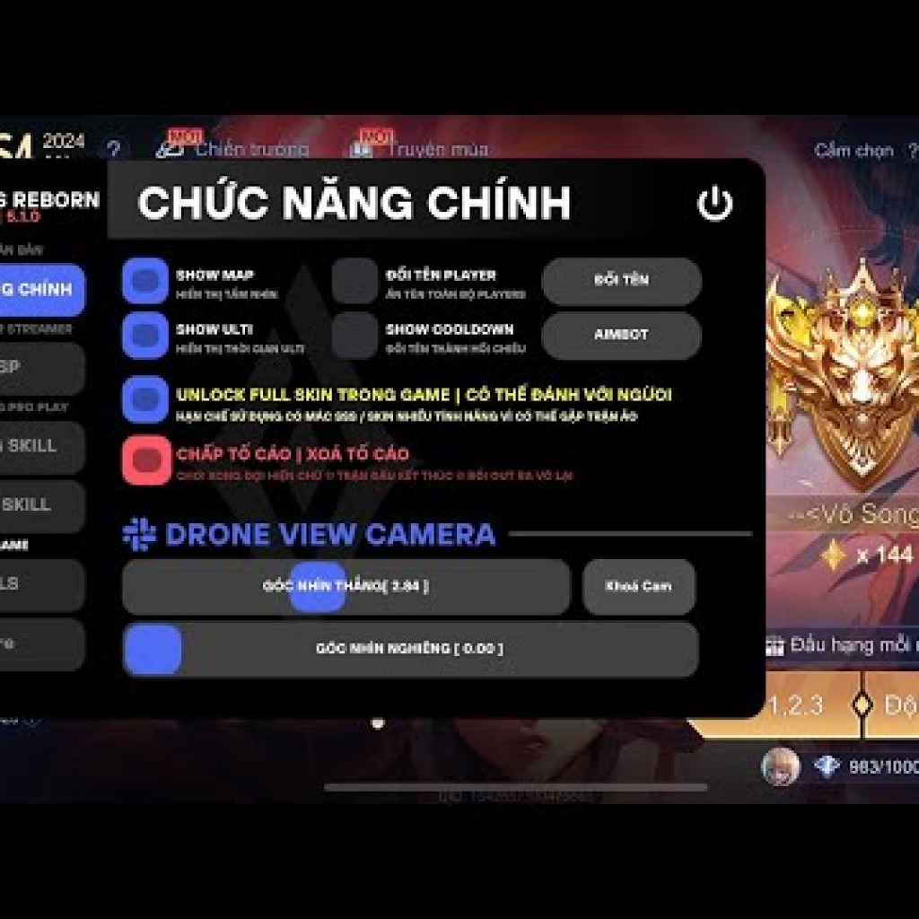 Cập Nhật Hack Map Liên Quân Mobile Chất Lượng 131 – Xoá Phiếu Tố Cáo, Antiban Host – Ngày 1112 Cập Nhật Hack Map Liên Quân Mobile Chất Lượng 131 – Xoá Phiếu Tố Cáo, Antiban Host – Ngày 1112