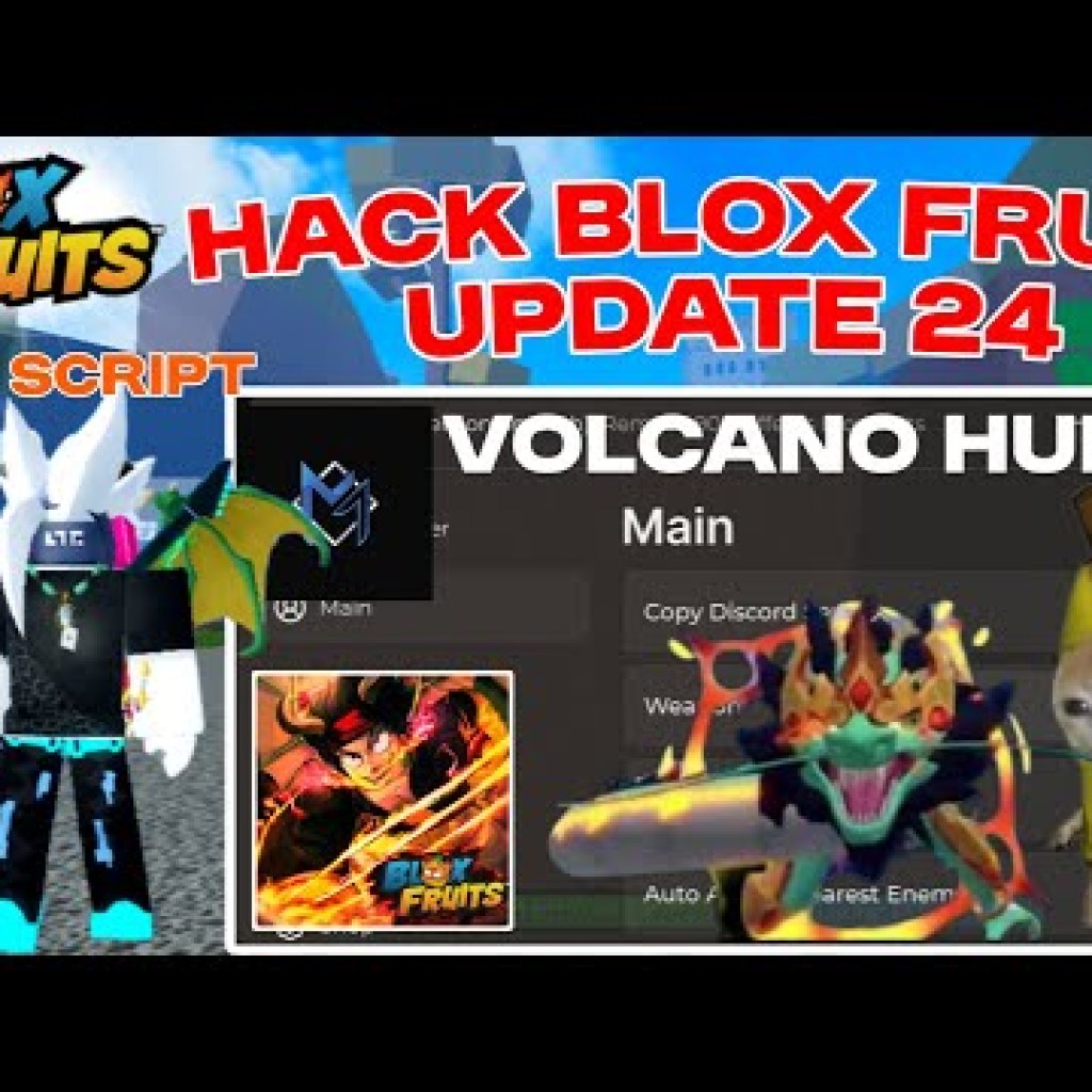 Hướng dẫn Hack Blox Fruit Update 24 với Script Volcano Hub đầy đủ chức năng từ TBoy Roblox – Cực mạnh và hiệu quả Hướng dẫn Hack Blox Fruit Update 24 với Script Volcano Hub đầy đủ chức năng từ TBoy Roblox – Cực mạnh và hiệu quả