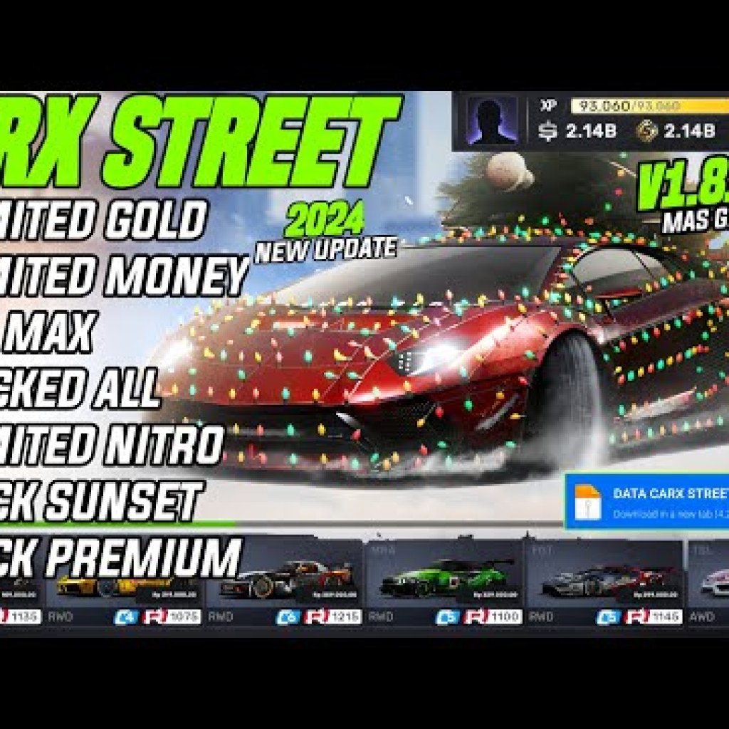 Tải Carx Street MOD APK v180 – Gameplay Unlimited Money, Mở Khóa Tất Cả Xe, Không Bị Cấm, Cập Nhật 2024 Tải Carx Street MOD APK v180 – Gameplay Unlimited Money, Mở Khóa Tất Cả Xe, Không Bị Cấm, Cập Nhật 2024
