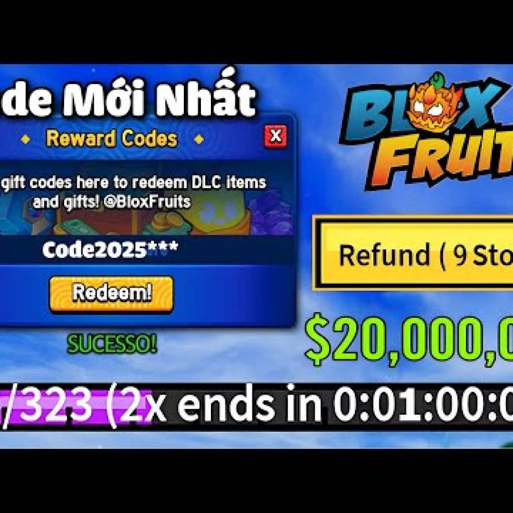 Tổng Hợp 15 Mã Code Blox Fruit Mới Nhất: Nhận X2 EXP và 20 Triệu Beli Miễn Phí Còn Sử Dụng Được Tổng Hợp 15 Mã Code Blox Fruit Mới Nhất: Nhận X2 EXP và 20 Triệu Beli Miễn Phí Còn Sử Dụng Được