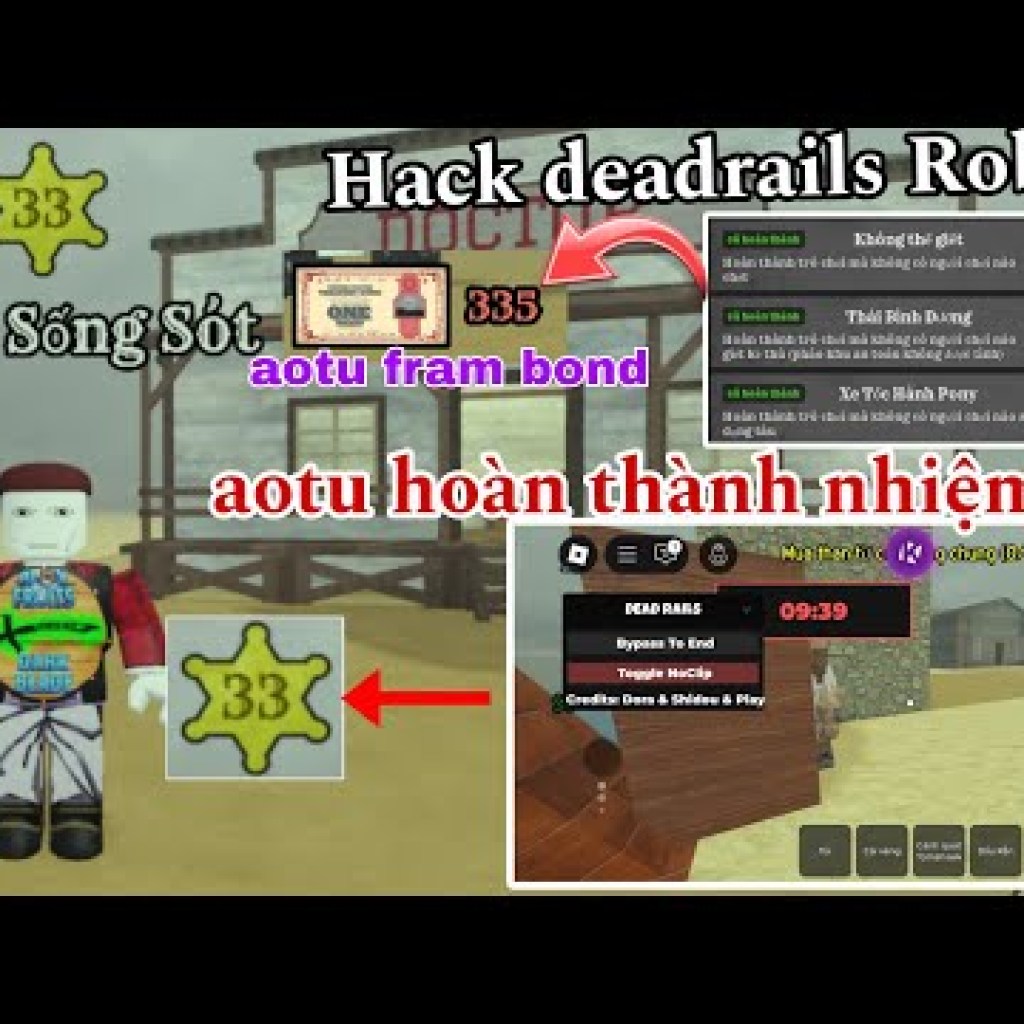 Hướng dẫn hack DeadRails Auto hoàn thành nhiệm vụ Fram Bond nhanh nhất với script Fram Bond mới nhất Hướng dẫn hack DeadRails Auto hoàn thành nhiệm vụ Fram Bond nhanh nhất với script Fram Bond mới nhất