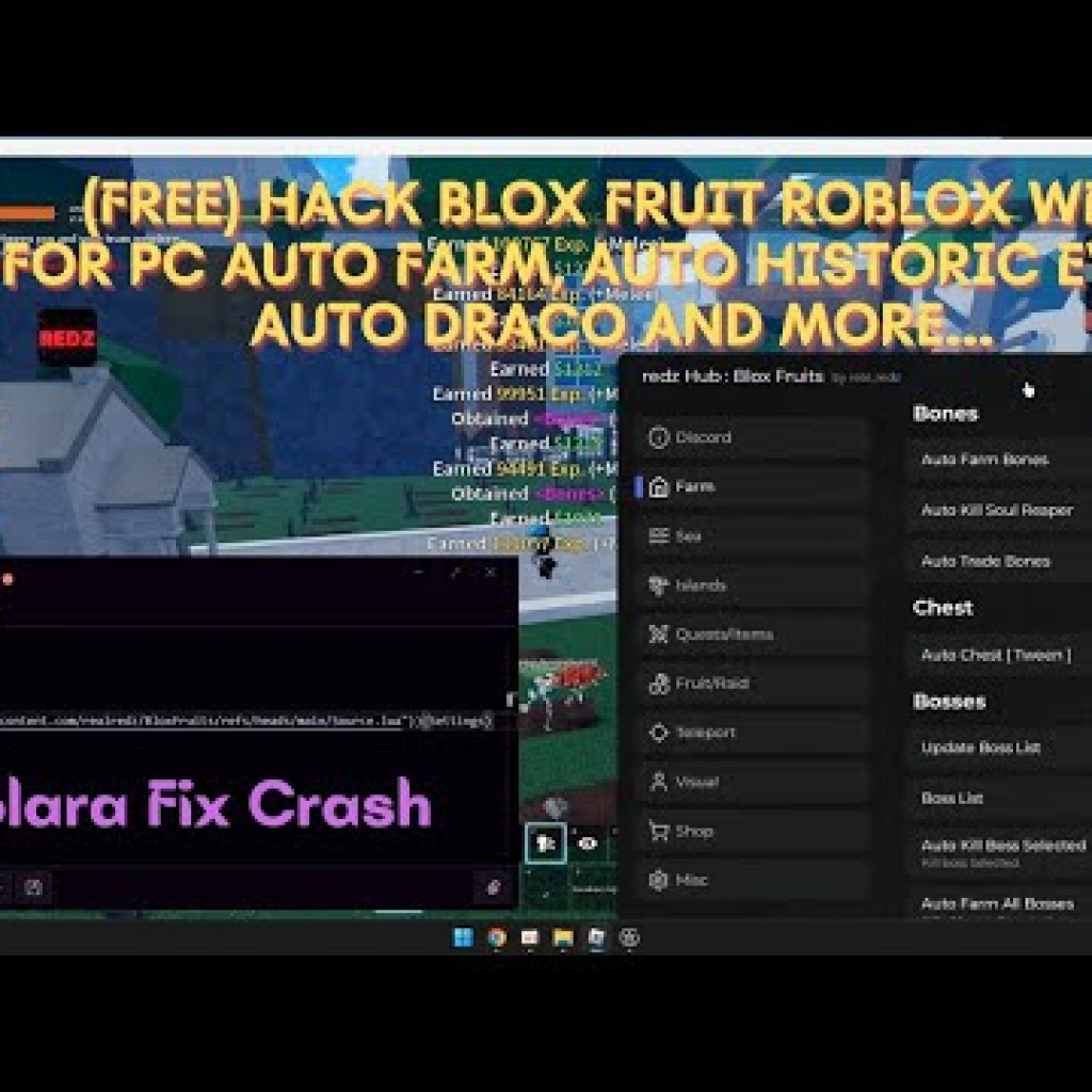 Miễn phí Hack Blox Fruit Fix Crash RedzHub Trên PC với Solara v3 – Cập nhật mới nhất, đơn giản và hiệu quả 100% Miễn phí Hack Blox Fruit Fix Crash RedzHub Trên PC với Solara v3 – Cập nhật mới nhất, đơn giản và hiệu quả 100%