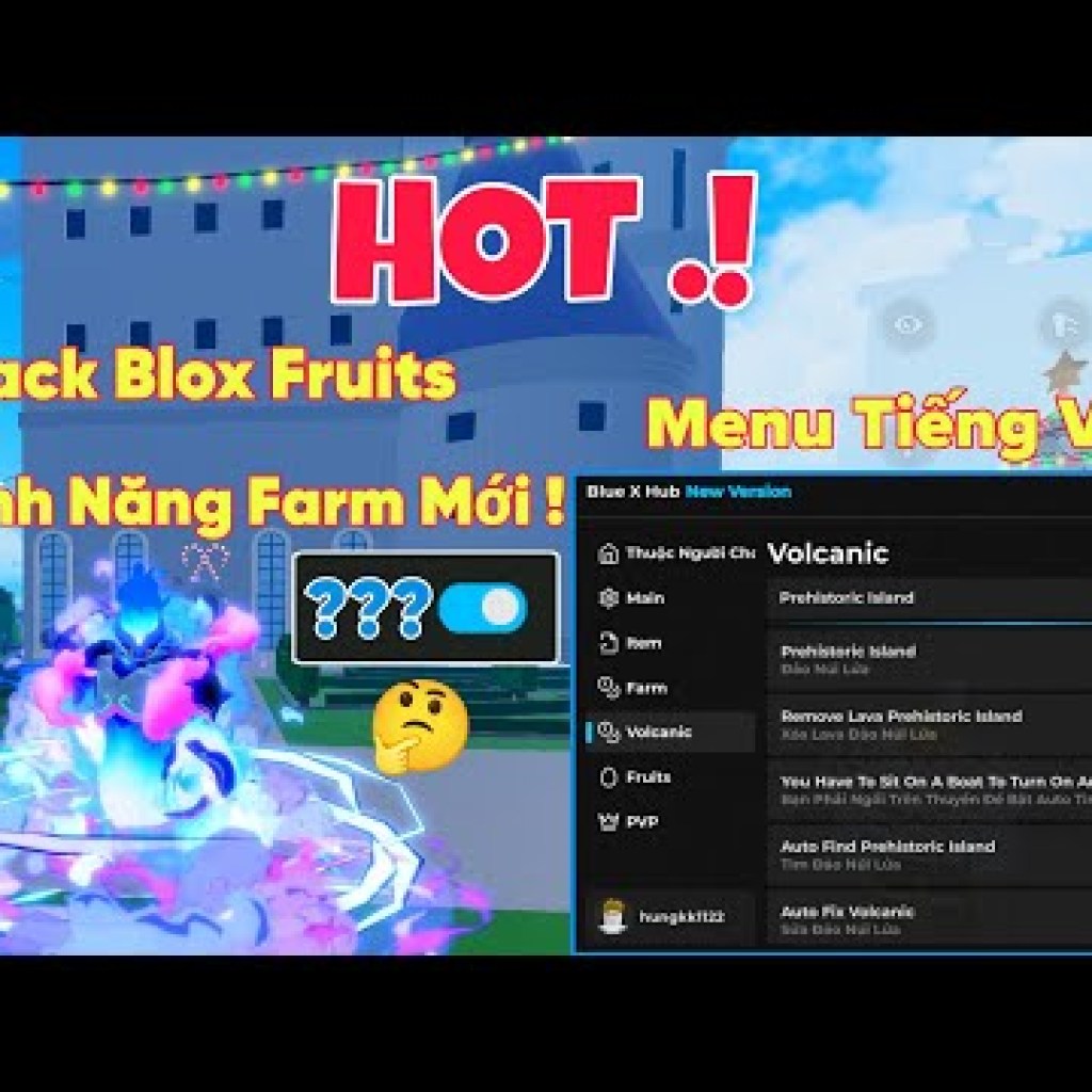Cập nhật tính năng farm mới và menu Tiếng Việt cho Blox Fruits – Tính năng VIP đang hot Cập nhật tính năng farm mới và menu Tiếng Việt cho Blox Fruits – Tính năng VIP đang hot