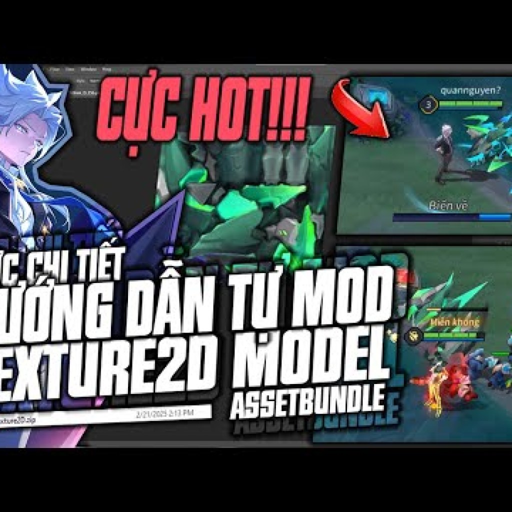 Hướng Dẫn Tạo Chế Mod Đa Sắc Texture2D Assetbundle Model Liên Quân Chi Tiết + Mã Code Hướng Dẫn Tạo Chế Mod Đa Sắc Texture2D Assetbundle Model Liên Quân Chi Tiết + Mã Code