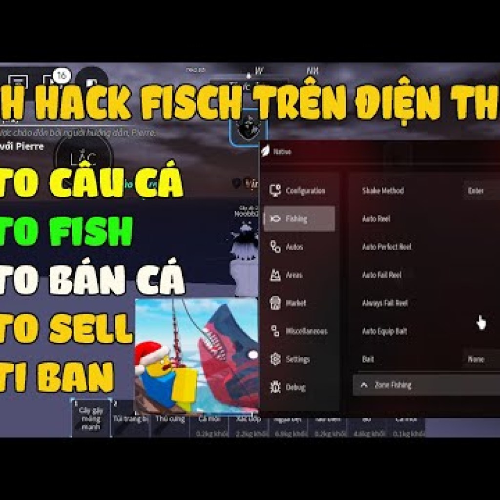 Cách Hack Fisch Update Mới trên Điện Thoại: Auto Câu Cá, Auto Sell Cá, Dupe Không Bị Kick, Anti Ban Cách Hack Fisch Update Mới trên Điện Thoại: Auto Câu Cá, Auto Sell Cá, Dupe Không Bị Kick, Anti Ban
