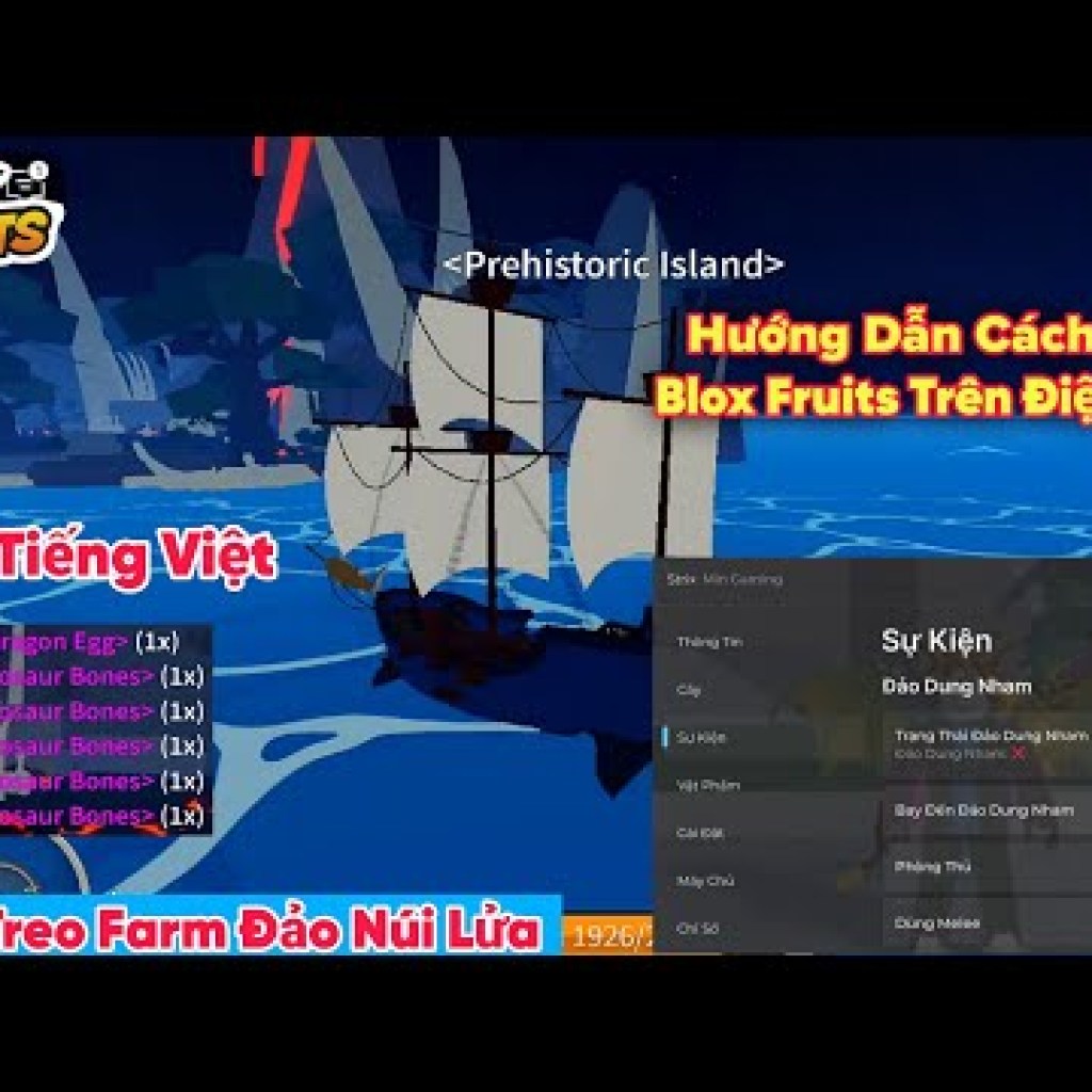 Hướng dẫn hack Blox Fruits VNG: Auto treo farm Đảo Núi Lửa trên điện thoại, menu Tiếng Việt mới Hướng dẫn hack Blox Fruits VNG: Auto treo farm Đảo Núi Lửa trên điện thoại, menu Tiếng Việt mới