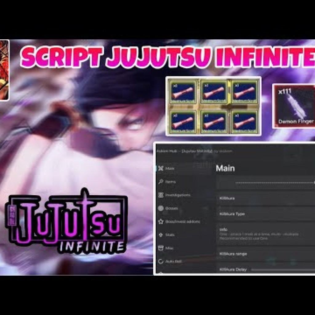 Hướng dẫn Hack Jujutsu Infinite trên điện thoại: Auto Boss, Mission, Kill Aura, Loot tự động Hướng dẫn Hack Jujutsu Infinite trên điện thoại: Auto Boss, Mission, Kill Aura, Loot tự động
