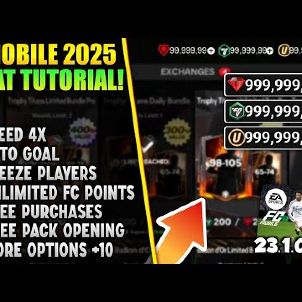 FC Mobile Mod Menu v23105: Hướng dẫn cài đặt, tăng tiền vô hạn và mua hàng miễn phí với FC Mobile Mod Apk 2025 FC Mobile Mod Menu v23105: Hướng dẫn cài đặt, tăng tiền vô hạn và mua hàng miễn phí với FC Mobile Mod Apk 2025