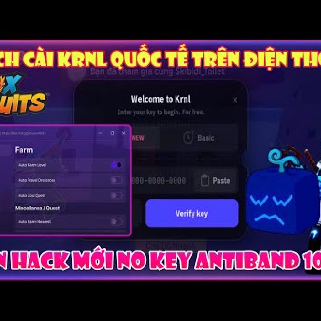 Hướng dẫn cài đặt KRNL Quốc Tế NO KEY Hack Blox Fruit 24QT cho điện thoại Hướng dẫn cài đặt KRNL Quốc Tế NO KEY Hack Blox Fruit 24QT cho điện thoại