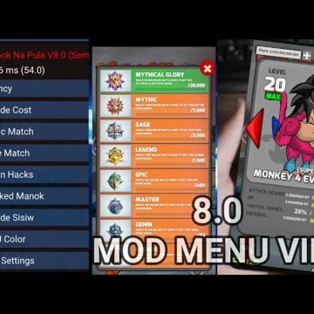 Manok Na Pula MOD APK 80 – Nâng cao cấp tiền tệ không giới hạn, Mức độ tối đa EyeMax, Thực đơn VIP Manok Na Pula MOD APK 80 – Nâng cao cấp tiền tệ không giới hạn, Mức độ tối đa EyeMax, Thực đơn VIP