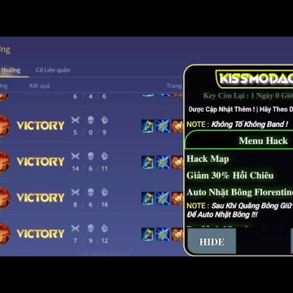 Hướng Dẫn Hack Liên Quân Mới Nhất: Menu Hack Map Liên Quân Mùa 33 Mod Hướng Dẫn Hack Liên Quân Mới Nhất: Menu Hack Map Liên Quân Mùa 33 Mod