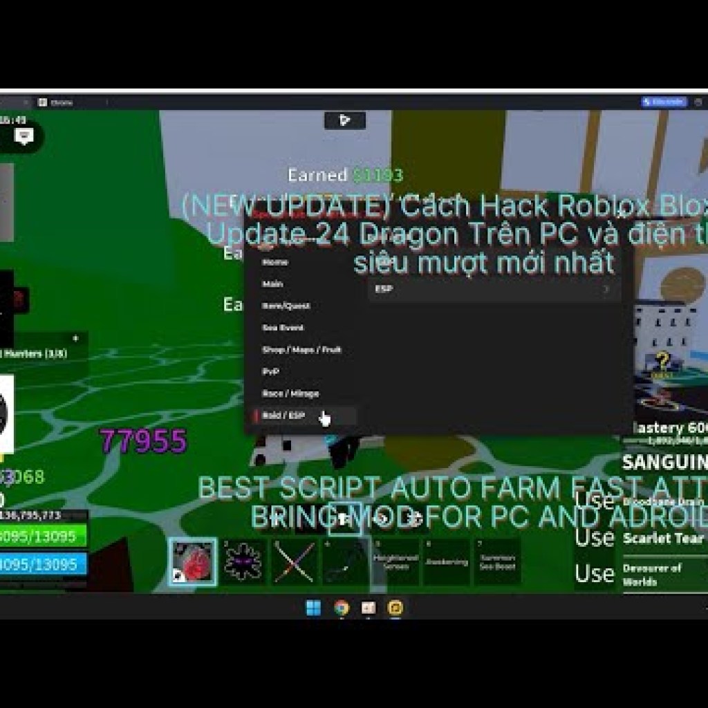 UPDATE MỚI: Cách Hack Roblox Blox Fruit Update 24 Dragon Siêu Mượt trên PC và Điện Thoại – Tối ưu cho phiên bản mới nhất UPDATE MỚI: Cách Hack Roblox Blox Fruit Update 24 Dragon Siêu Mượt trên PC và Điện Thoại – Tối ưu cho phiên bản mới nhất