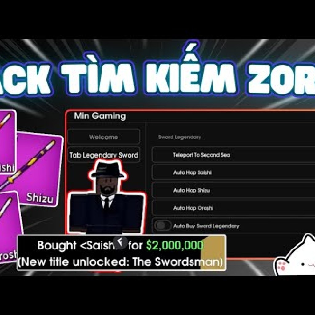 Hướng dẫn hack blox fruits delta vng trên điện thoại: Script tự động tìm sever mua kiếm huyền thoại Zorro Hướng dẫn hack blox fruits delta vng trên điện thoại: Script tự động tìm sever mua kiếm huyền thoại Zorro