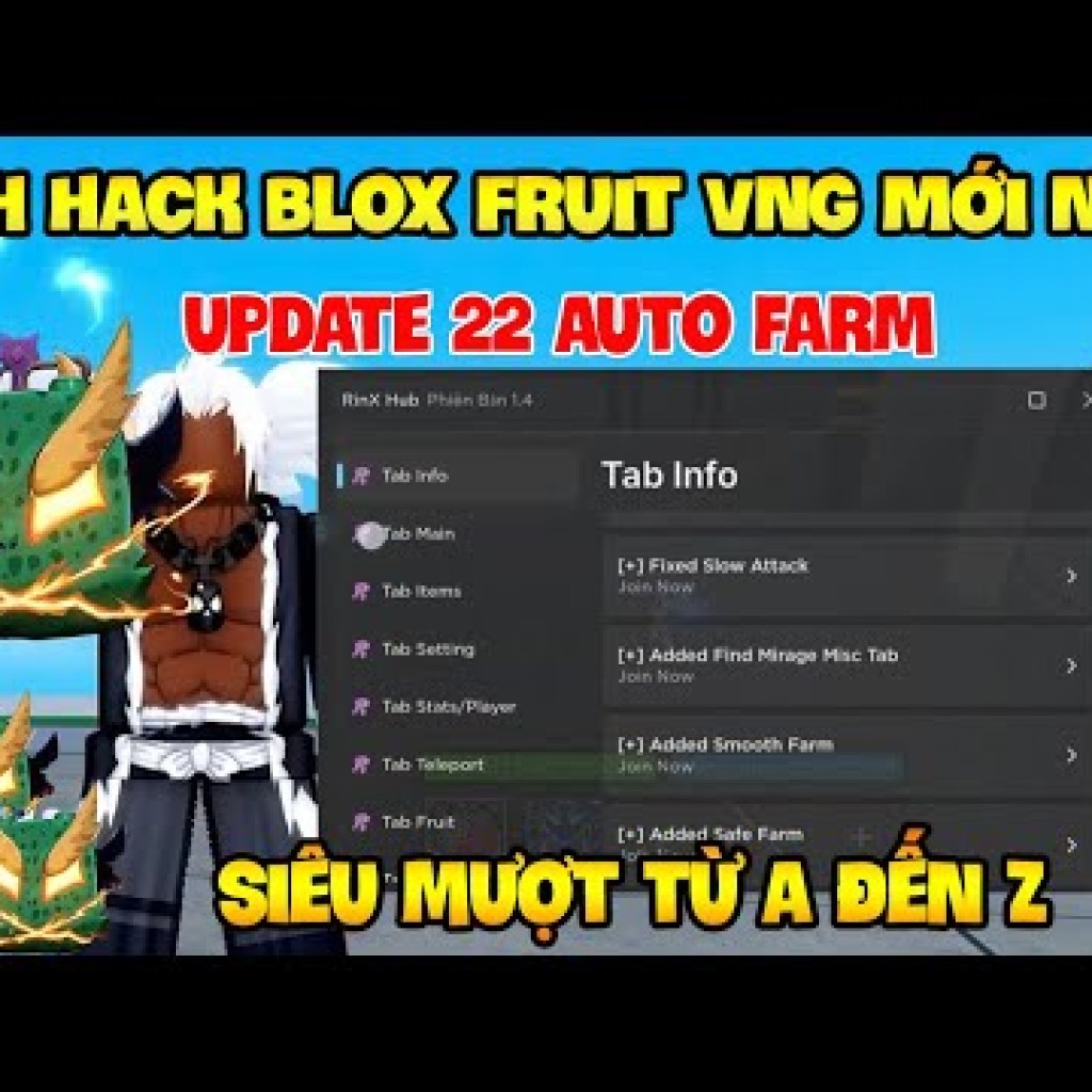 Hướng dẫn hack Blox Fruit Update 22 Fish và Fisch bản Fluxus x VNG trên điện thoại và máy tính để giảm lag Hướng dẫn hack Blox Fruit Update 22 Fish và Fisch bản Fluxus x VNG trên điện thoại và máy tính để giảm lag