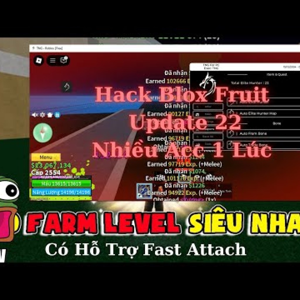 Hack Blox Fruit Update 22 trên máy tính với Script Fast Attack: Treo nhiều Acc cùng lúc, không cần Key Hack Blox Fruit Update 22 trên máy tính với Script Fast Attack: Treo nhiều Acc cùng lúc, không cần Key
