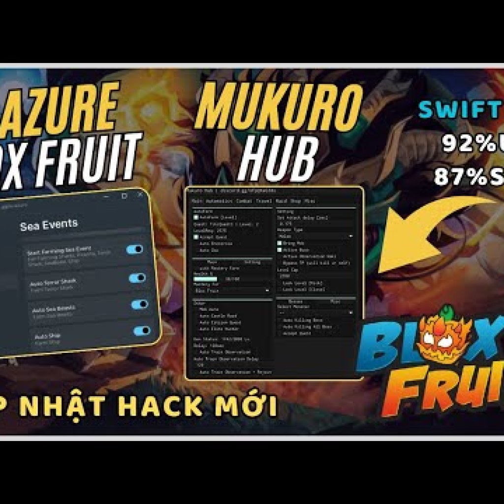 Hướng dẫn hack farm level và bring mob trong game Blox Fruits với Wazure và Mukuro Hub trên máy tính bằng Swift Hướng dẫn hack farm level và bring mob trong game Blox Fruits với Wazure và Mukuro Hub trên máy tính bằng Swift